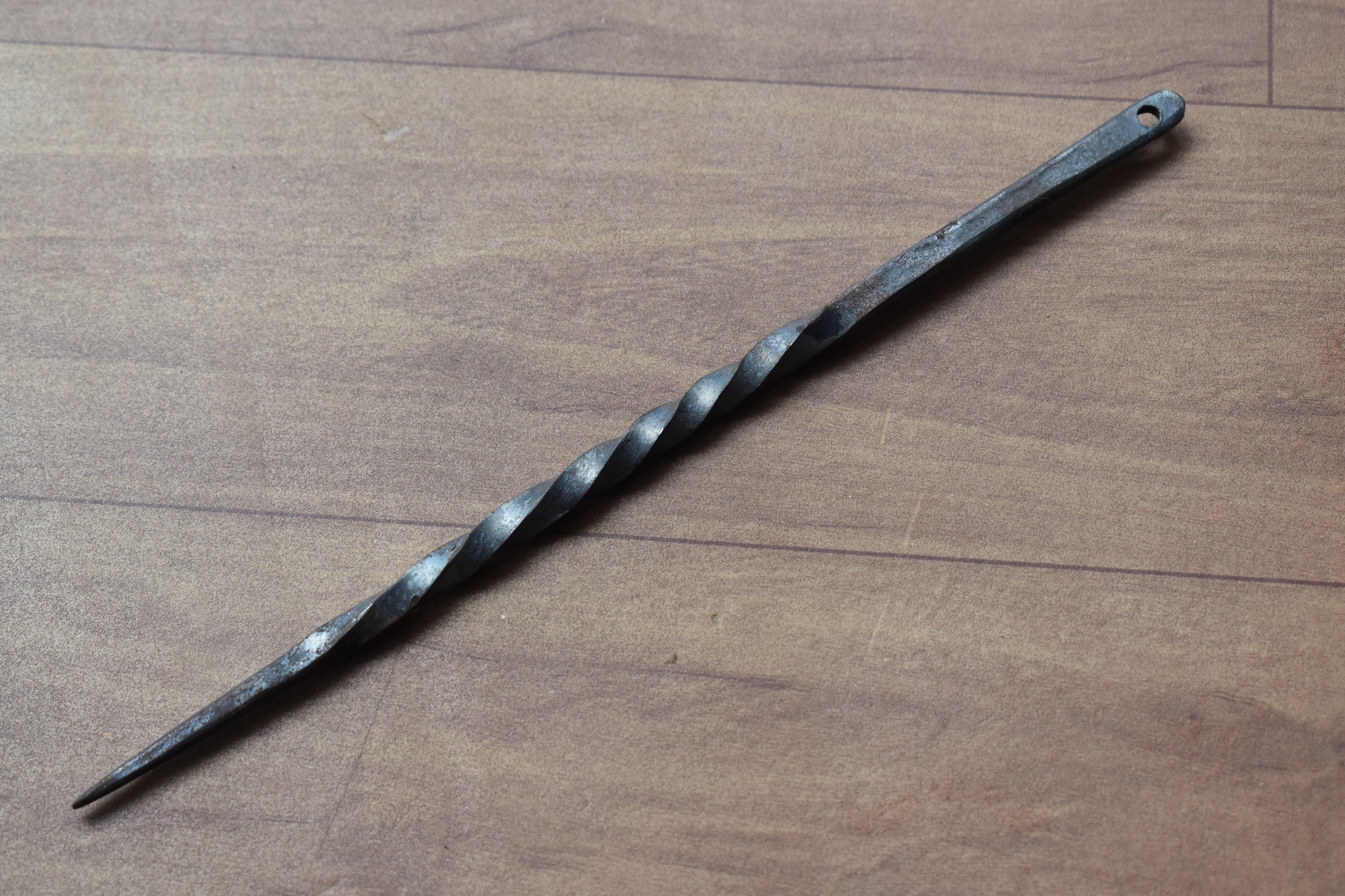 Vntg Blacksmith Hand Forged Iron Twisted Spike Fid Spiral - Etsy