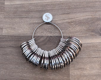 Plantilla de cinta métrica para medir anillos, práctico medidor de anillos de Metal, accesorio de joyería