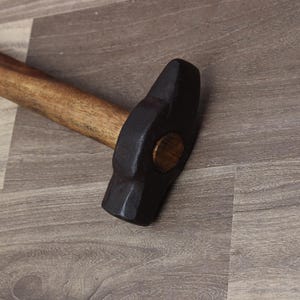Handmade Blacksmith Iron Used Hammer Wood Working Square Head Hammer Tool Workshop