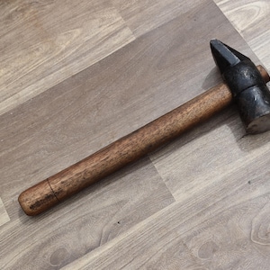 Blacksmith Hammer Iron Handforged Wood Working Round Herd Hammer Tool Workshop 34 oz