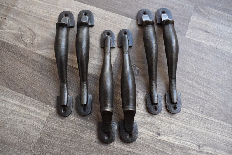 vintage Handmade iron door cabinet screen handles Knob pull rustic 6 pic