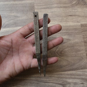 2pcs Vintage Used Islamic Quran Arabic Koran Talismanic Engraved Iron Nail Tweez