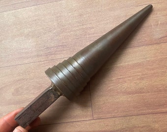 Yunque de acero duro de cono escalonado de herrero antiguo de platero resistente de 32,59 oz