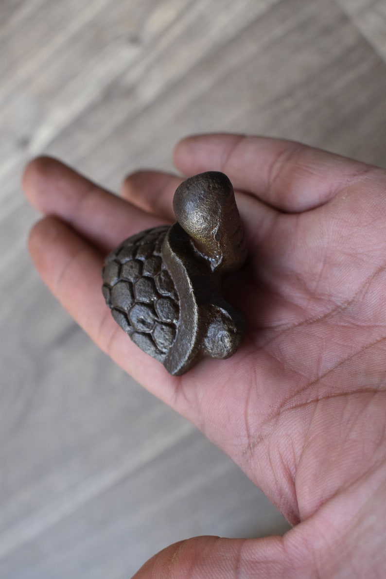 Iron door knobs cast cabinet Tortoise drawer handles pull rustic hardwa 6pcs