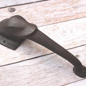 Vintage style cast iron large elephant door gate handles Barn pull rustic