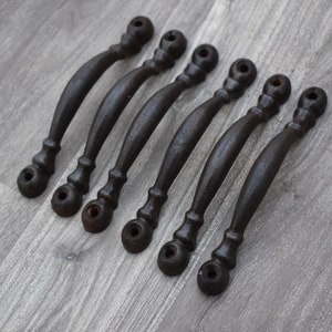 vintage Handmade iron door cabinet Furnitur screen handle Knob pull rustic 6 pic
