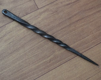 Vtg Blacksmith Hand Forged Iron Twisted Spike Fid Spiral | Etsy