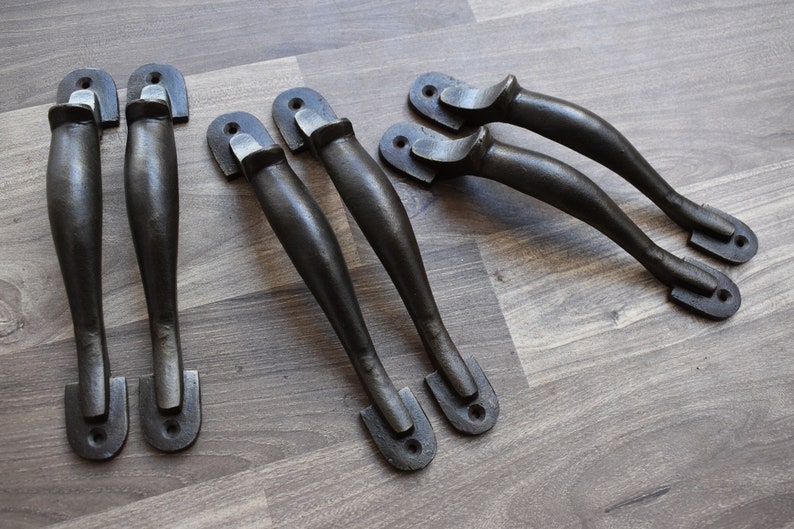 vintage Handmade iron door cabinet screen handles Knob pull rustic 6 pic