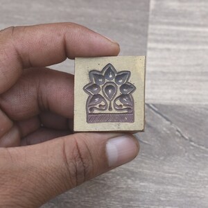 Vintage Die Floral Pendent Making Cast Brass Hand Casting Jewelry Mold Stamp Seal