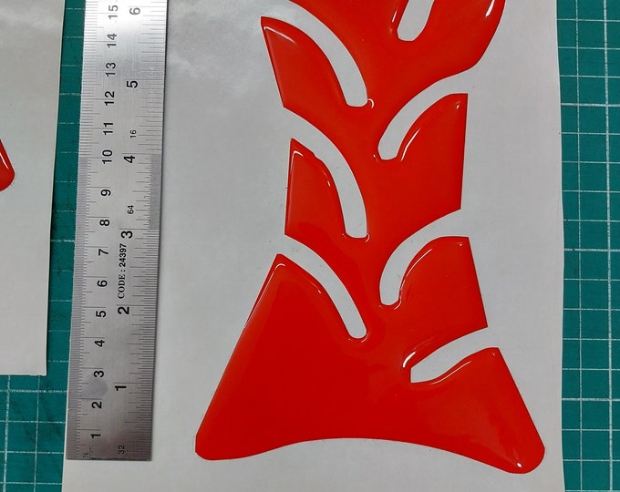 Motorcycle Red Gel Tank Pad in different sizes   peel and stick to protect your tank