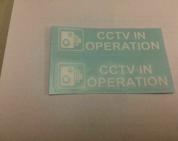 2 x cctv in operation stickers for inside or outside for home or car