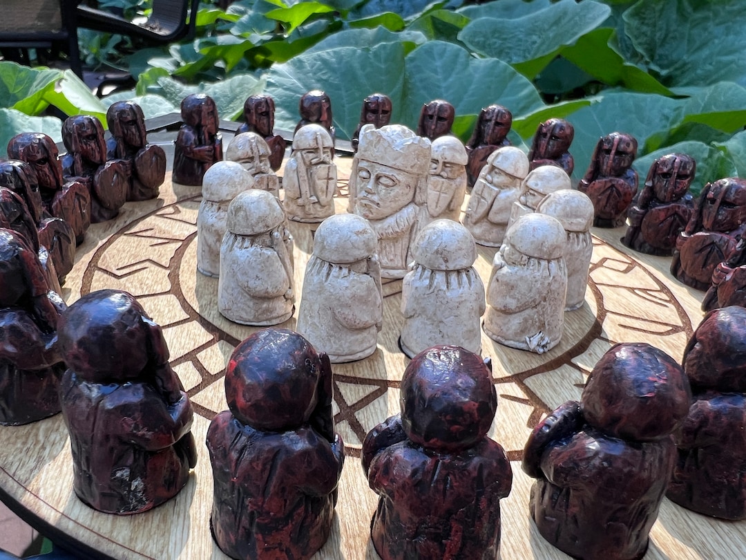 Viking Resin Hnefatafl / Tafl Game Pieces Only Not the Game Board Etsy