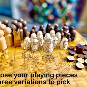 11x11 Square Variation Viking Chess aka 'Hnefatafl' | Free Personalization | Token Options | Board Size Options |