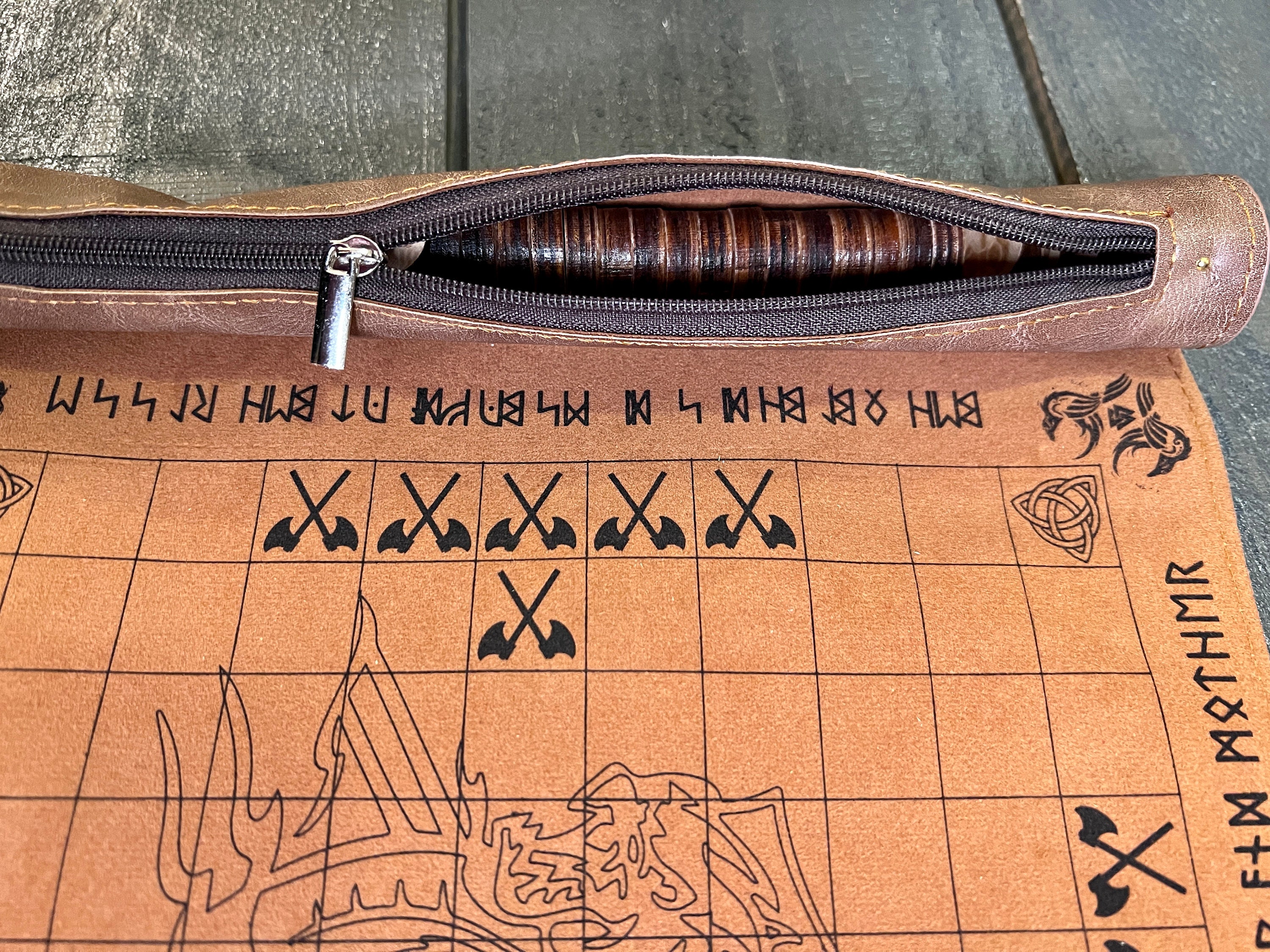 Hnefatafl | Viking Chess (New Colors and 2 Sizes Available) Portable Roll-up Game - Personalized - A Very Unique Gift