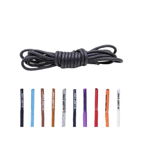 Lacci sottili in corda blu navy con punte trasparenti Italia