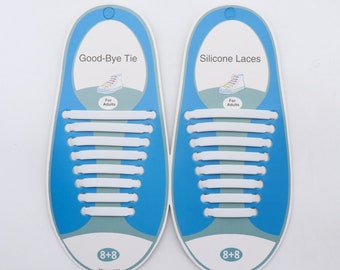 White Silicone Laces