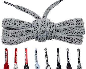 Grey Cement Laces with Black Plastic Tips