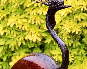 Crowned Crane Sculpture