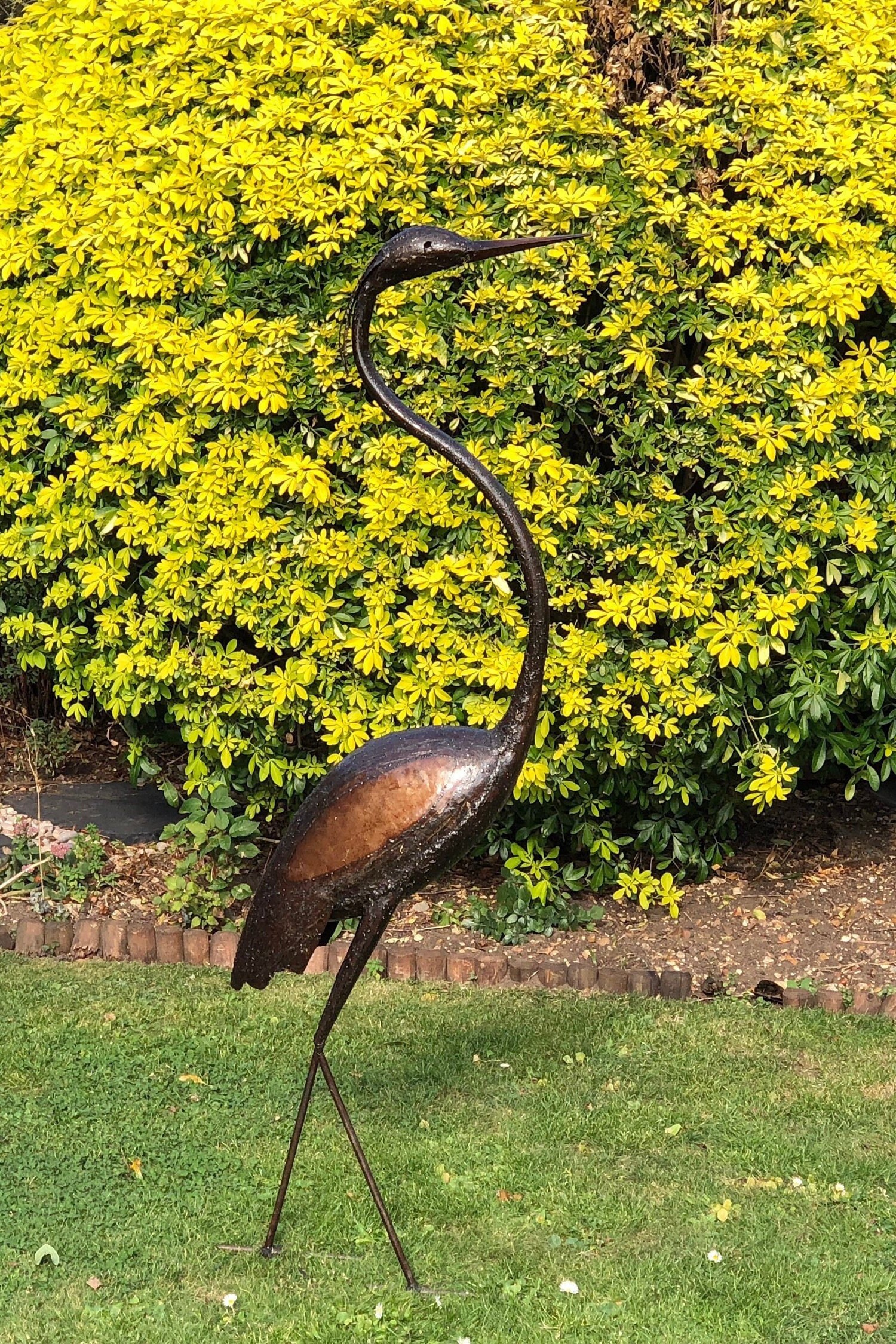 Animaux Oiseau Héron Ibis Flamant Rose Décoration Déco Jardin Fer
