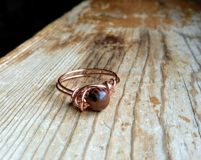Mahogany Obsidian Ring