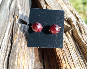 Garnet Stud Earrings