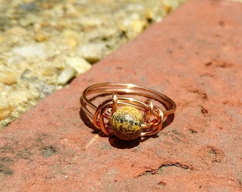 Picture Jasper Wire Wrapped Ring