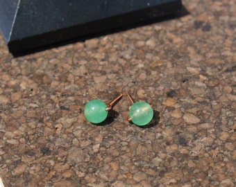 Green Aventurine Stud Earrings
