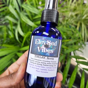 Relaxation spray, Calming spray, Essential oil spray, Crystal elixir spray, Aura cleansing, Room cleansing, Pillow Spray, Air freshener