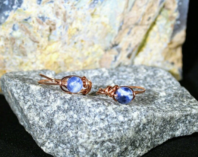 Sodalite Wire Wrapped Ring
