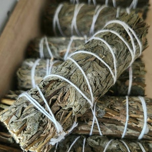 Black Mugwort Bundle, Smudging herbs, Smudge stick, Sage