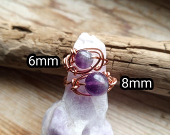 Amethyst Wire Wrapped Ring