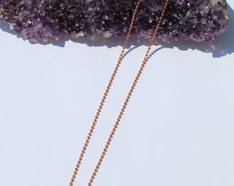 Copper ball chain, 2mm copper ball chain