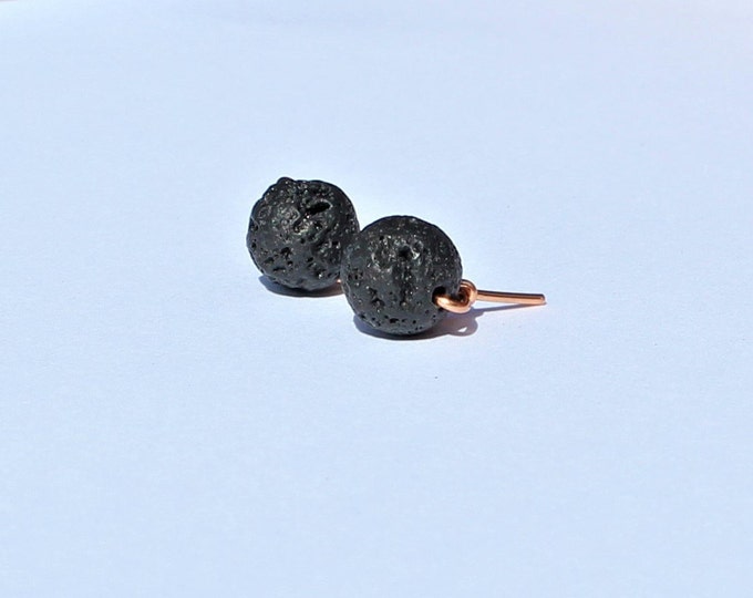 Lava Stone Stud Earrings