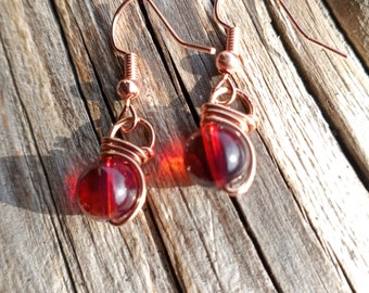 Baltic Amber Fish Hook Earrings