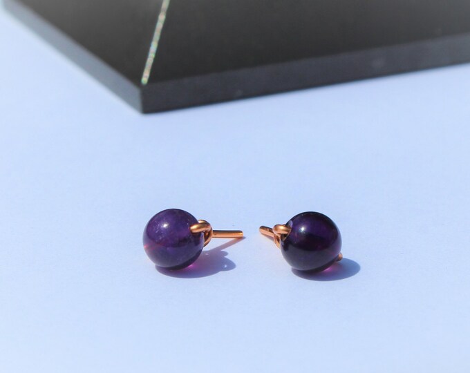 Amethyst Stud Earrings