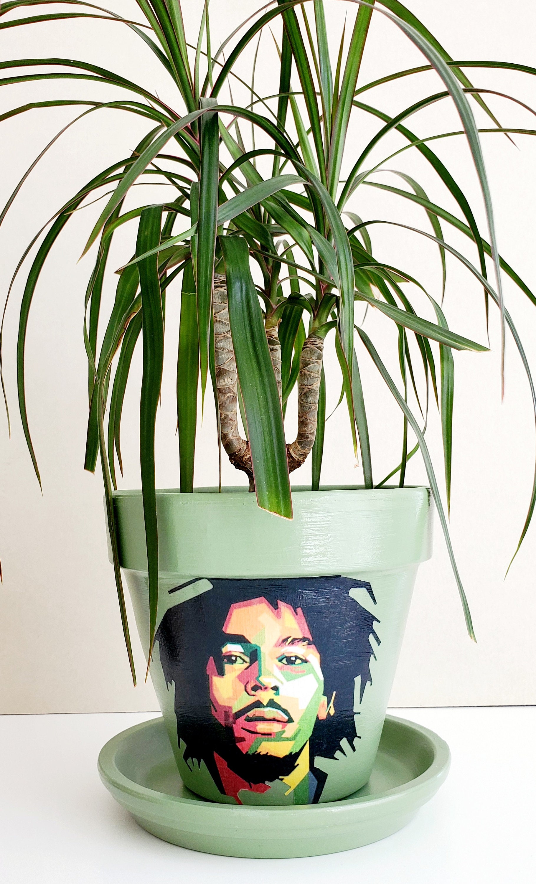 Bob Marley Planter Pot + Saucer - Etsy