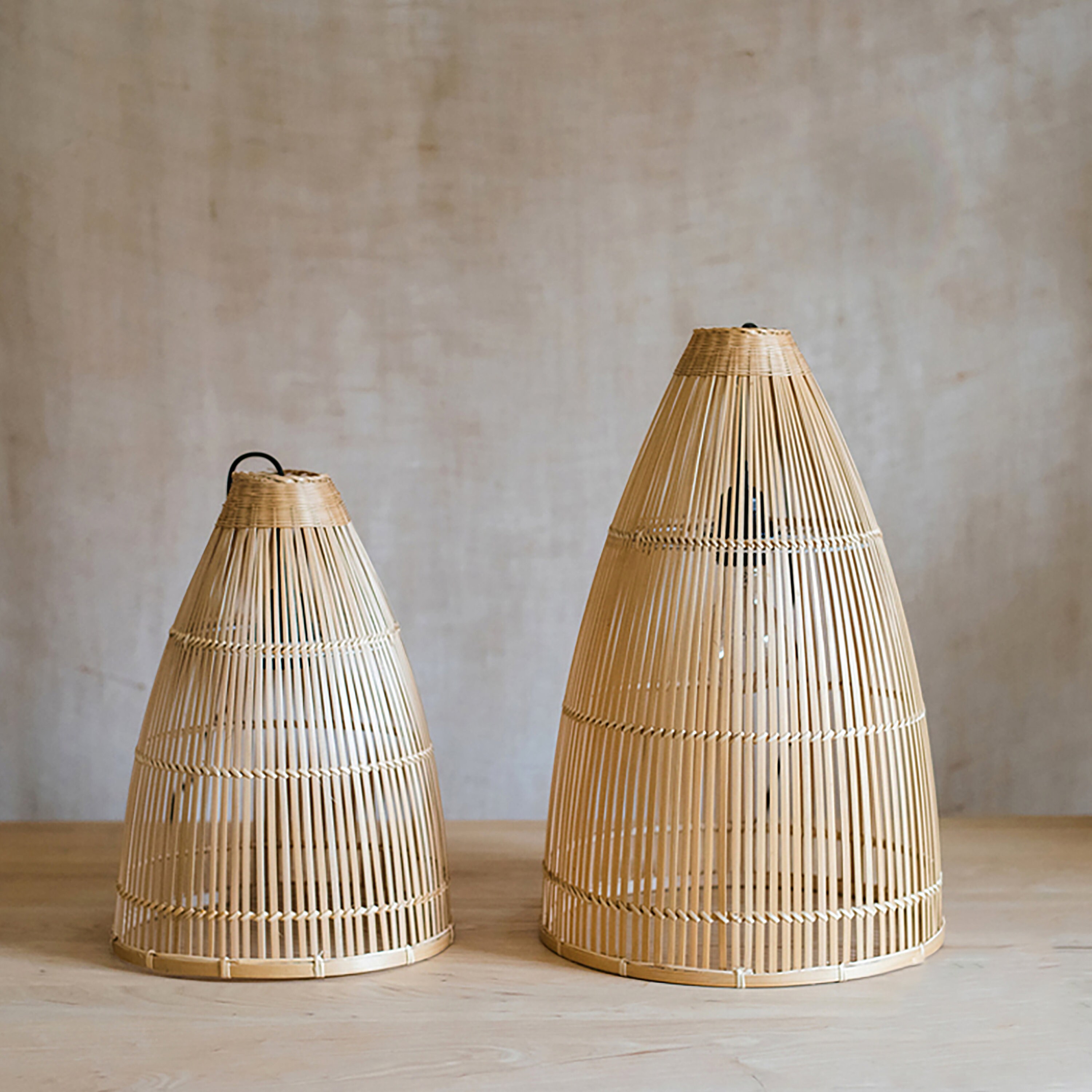 Rattan LampshadesBamboo Pendant LightNature Light Etsy