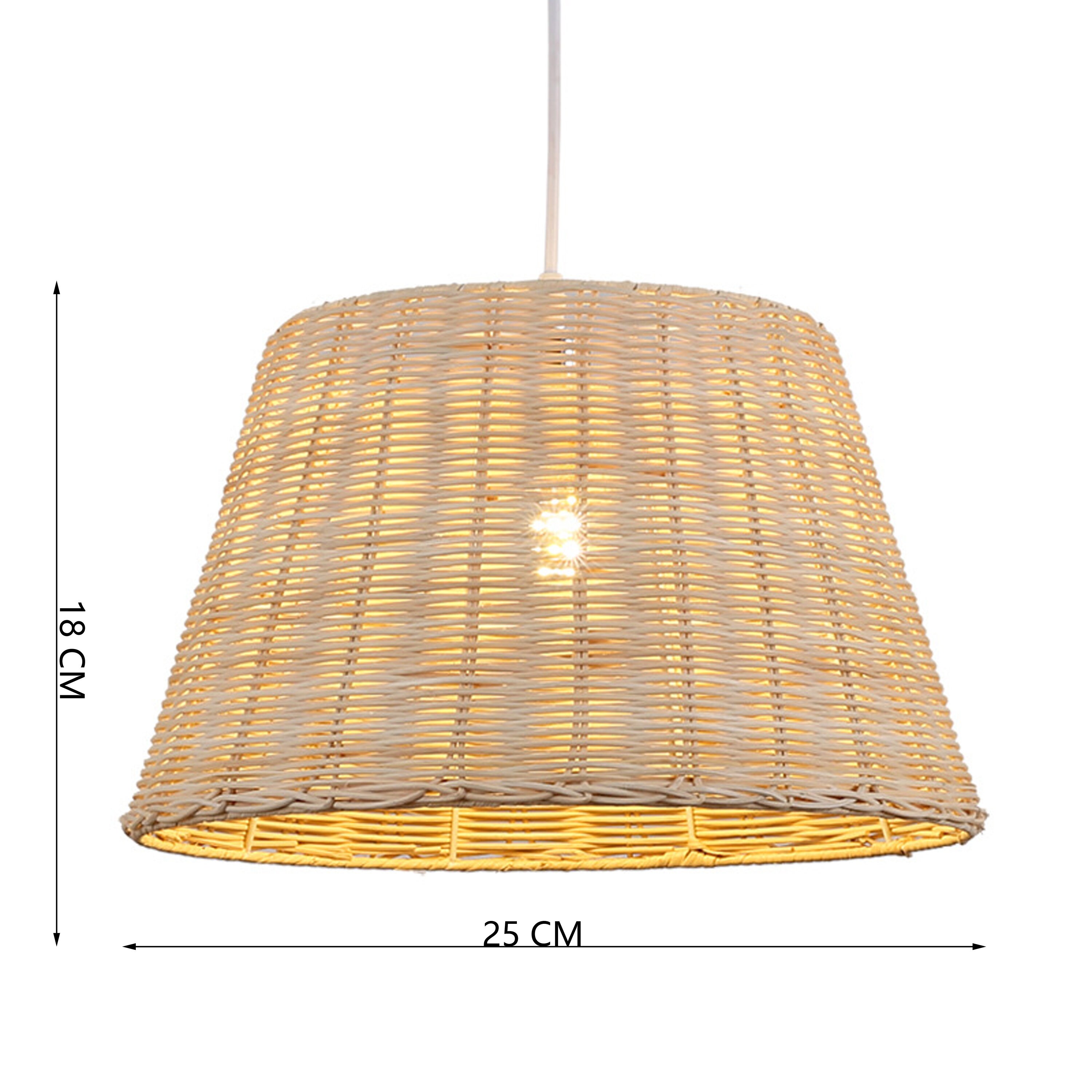 Luz colgante de Rattan lámpara colgante de mimbre sombra de Etsy