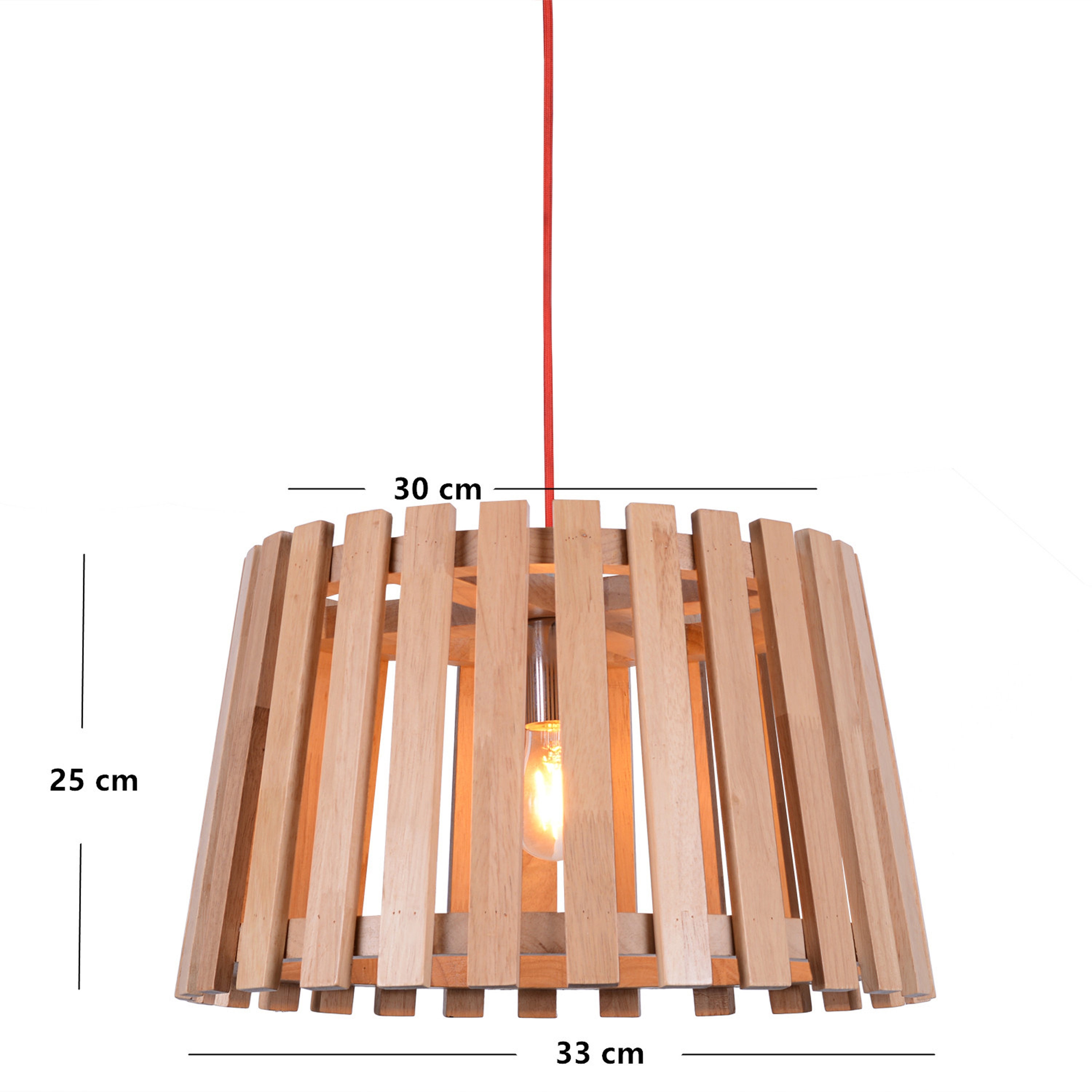 Plug In Rattan Pendant LightFence Ceiling Light ShadeWooden Etsy