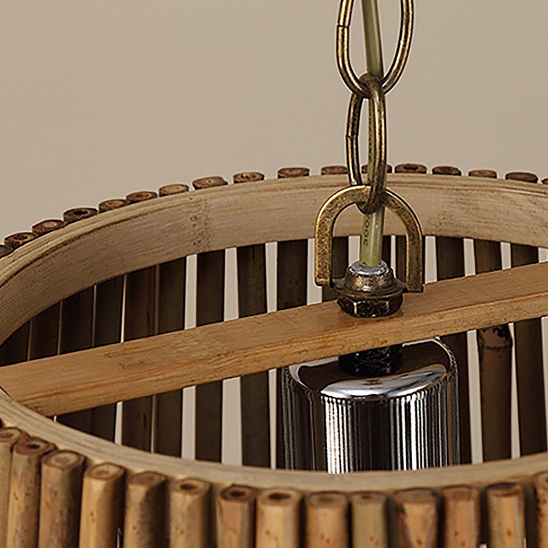 Teapot Lamp,Bamboo Pendant Light,Japan Lamp,Vintage Chandelier,Wicker Lamp Shade,Nature Light Fixture,Unique Rustic Lampshades,Vintage Lamp