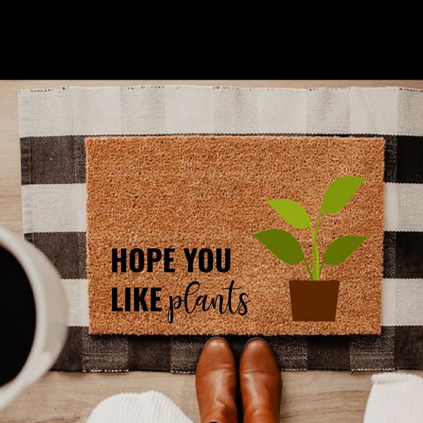 Plant Doormat Etsy