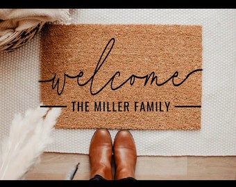 Custom Doormat, Family Doormat, Personalized Doormat, Welcome Doormat