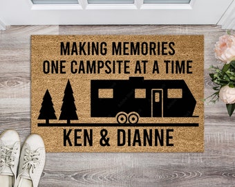 Camping Doormat, Trailer Doormat, Custom Doormat, Making memories, Campsite