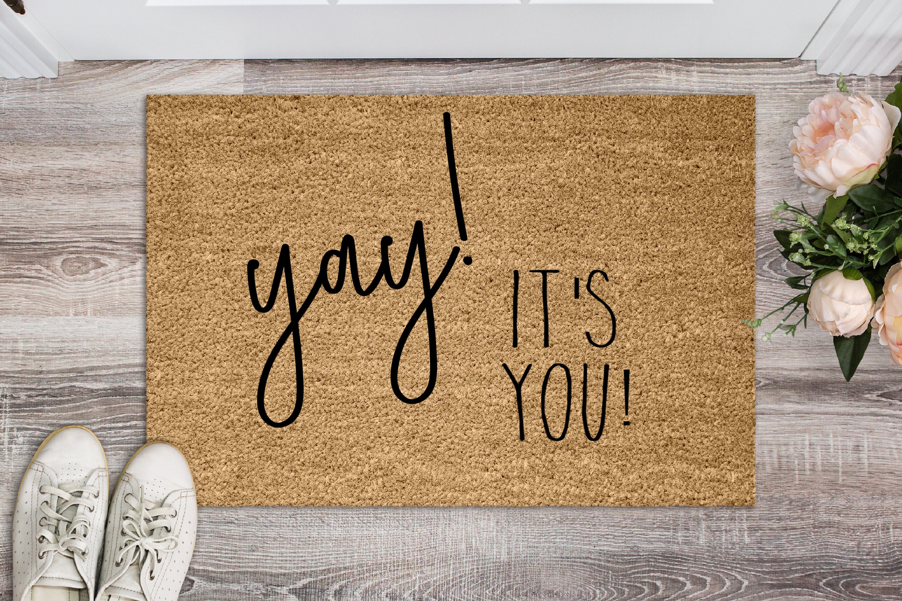 Yay It's You Doormat Its You Doormat Doormat Door Mat Etsy