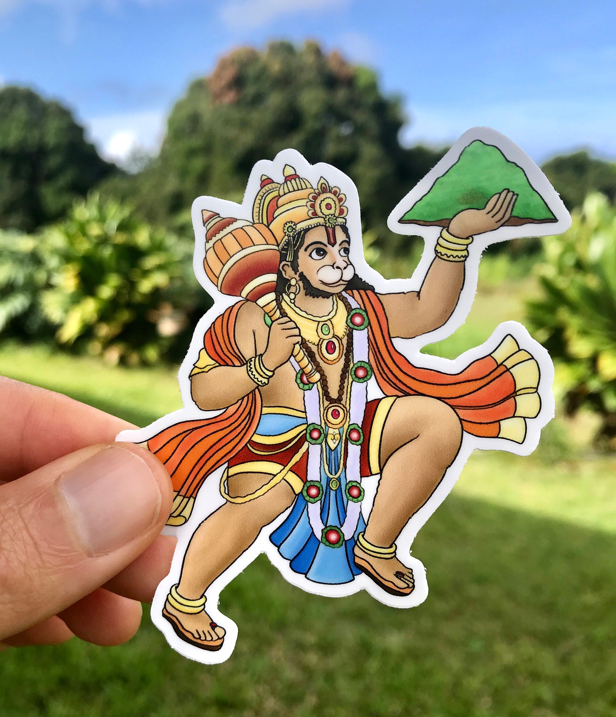 Hanuman Sticker Hindu Monkey God Art - Etsy Hanuman Sticker Hindu Monkey God Art - Etsy