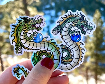 Dragon Guarding a Pearl of Wisdom Sticker