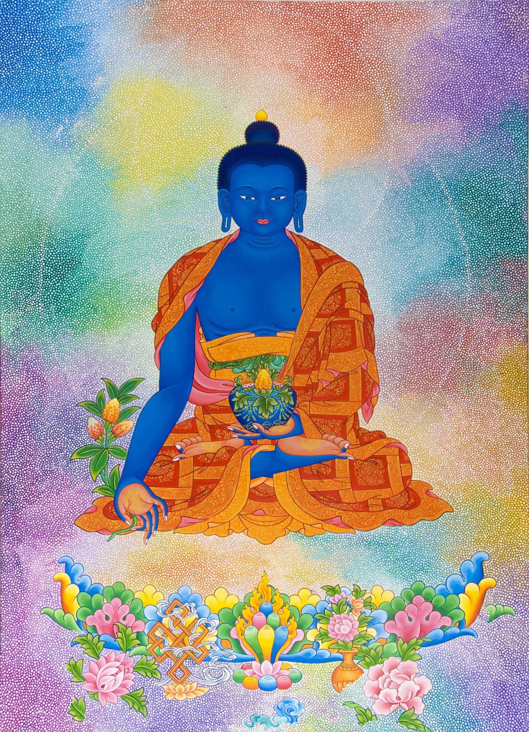 Международный день будды. Будда медицины Отошо. Карма Будда. Будда медицины тибетская танга. Будда исцеления.