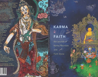 E-Book Karma-and-Faith.epub, the Artwork of Karma Phuntsok and Faith Stone, digital, paintings and woodblocks, Contemporary Buddhist Art,