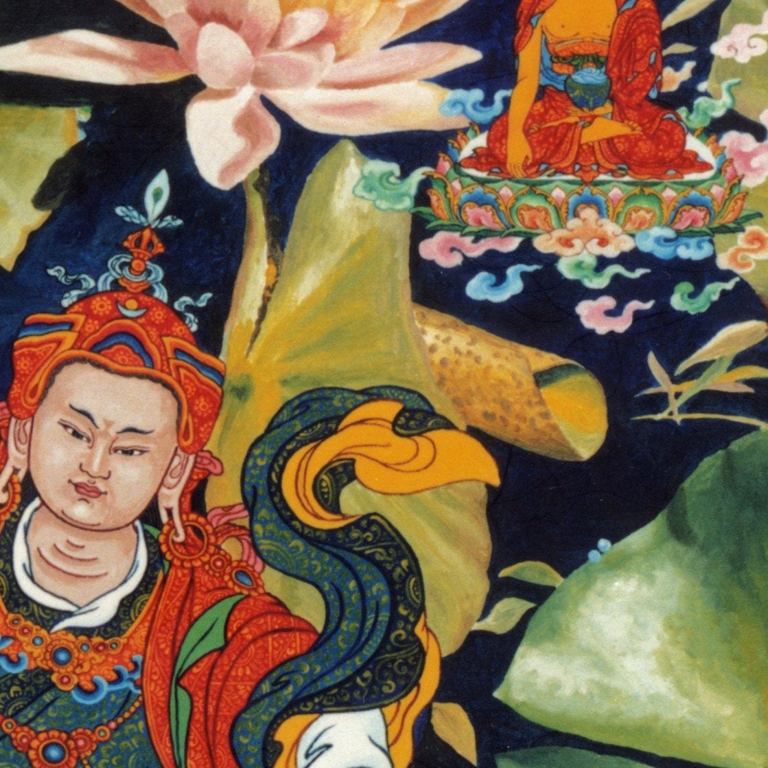 Guru Art, - by Guru Lotus Tibetan Padmasambhava, Art Born Etsy Tonka Phuntsok, Karma Art, Art,karma Rinpoche, Karma Buddhist Art, Thangka Art, Art,
