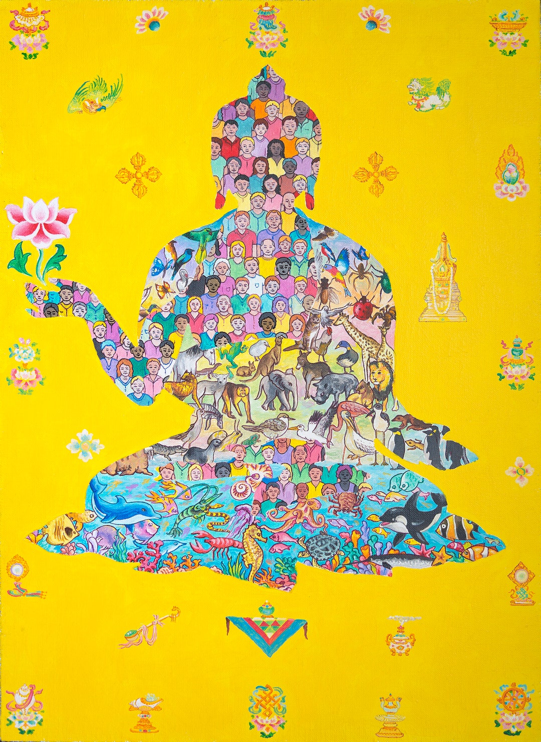 Sentient Beings by Karma Phuntsok, Buddhist Contemporary Tibetan Art ...